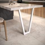 Сальта опора для стола V-образная, 40х40, H870 (+10 мм), белый (RAL 9003, муар) V40X40/870 WT, фото 4