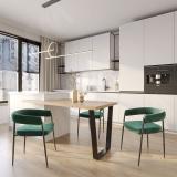 Ланус опора для стола V-образная, 80х20, H711+10 мм, черный, 1шт. V80X20/715 BLC, фото 3