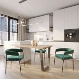 Ланус опора для стола V-образная, 80х20, H711+10 мм, графит, 1шт. V80X20/715 GR, фото 1