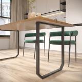 Виго опора для стола П-образная, 60х30, 595хH715+10 мм, черный (RAL 9005, муар) VI60X30/595X715 BLC, фото 4