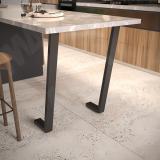 Валенсия опора для стола Г-образная, 60х30, H870+10 мм, черный VL60X30/870 BLC, фото 6