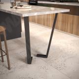 Валенсия опора для стола Г-образная, 60х30, H870+10 мм, черный VL60X30/870 BLC, фото 8