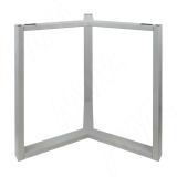 Валонгу подстолье 802х802, H730+10мм, хром матовый (RAL 9006, муар) VL730X802X802 CRM, фото 1