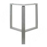 Валонгу подстолье 802х802, H730+10мм, хром матовый (RAL 9006, муар) VL730X802X802 CRM, фото 2