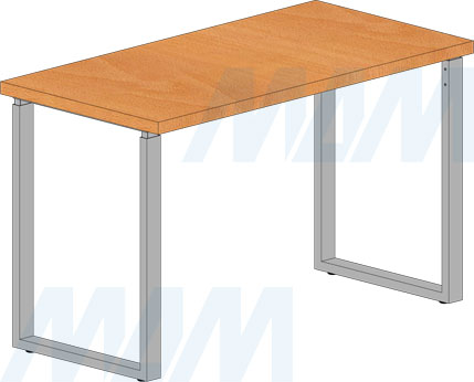 Установка П-образной опоры для стола 60х30 мм высотой 825-875 мм и с регулировкой 10 мм (артикул ПТ60X30/820-870), схема 2