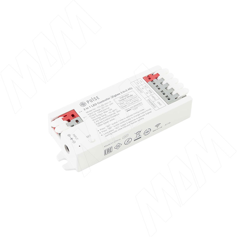 SMART, Контроллер для монохромных и CCT лент, 2.4 ГГц, Zigbee 3.0 фото товара 1 - CO-ZB-2IN1-R