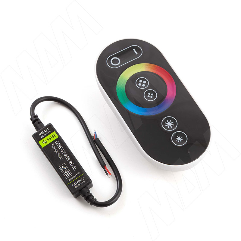 STANDART Диммер с пультом ДУ, 433 МГц, для светодиодной ленты RGB фото товара 1 - CORE-ST-RGB-RC-BL