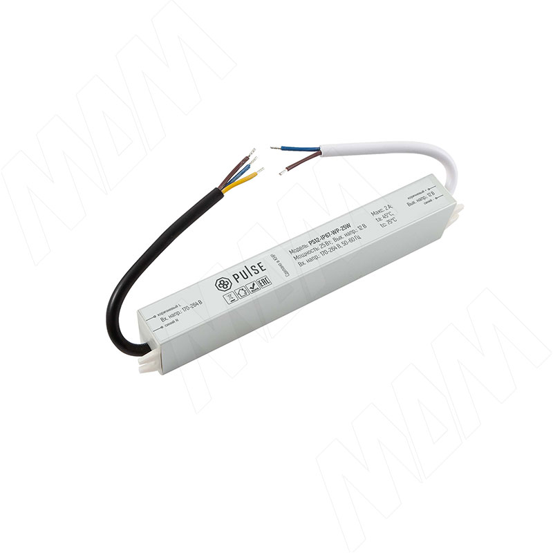 WATERPROOF Блок питания AC-230DC-12V IP67 25W PS12-IP67-WP-25W 805₽