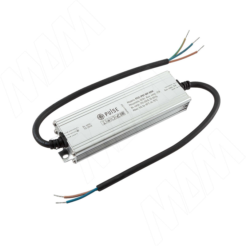 WATERPROOF Блок питания AC-230DC-12V IP67 60W PS12-IP67-WP-60W 1639₽