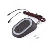 AURA Светильник овальный с выключателем на взмах, диммируемый, черный, 12V, 2,5W