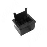 FLIP S блок розеток с откидной крышкой, 144*129 мм, 1 розетка, 1 USB, 1 USB Type-C, быстрая зарядка, черный