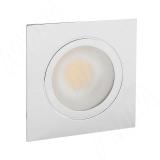 LINSU Светодиодный светильник точечный квадратный, хром, 12V, нейтральный белый 4000К, 2.4W LI12-QNO-NW3
