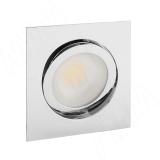 LINSU Светодиодный светильник точечный квадратный, поворотный, хром, 12V, нейтральный белый 4000К, 2.4W LI12-QRNO-NW3
