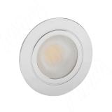 LINSU Светодиодный светильник точечный круглый, хром, 12V, нейтральный белый 4000К, 2.4W LI12-RNO-NW3