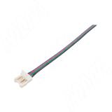 SLIM Коннектор для ленты 10 мм RGB, к блоку питания, провод 150 мм, IP20 LSA-10R4-SL-SP-15-20