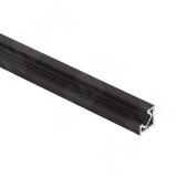 Профиль CM7, угловой узкий, для ленты с основанием 5мм, черный, 11х11мм, для углового рассеивателя, L-3000