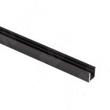Профиль SM9, накладной узкий, для ленты с основанием 5мм, черный, 7,5х8мм, L-2000