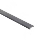 Рассеиватель плоский черный матовый для профиля FM1/F, SM6, WD3, L-3000