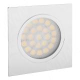 POINT Светодиодный светильник точечный квадратный, хром, 12V, нейтральный белый 4000К, 2W PO12-QNO-NW2