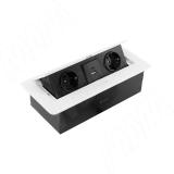Выдвижной блок розеток, 265*118 мм, 2 розетки, 1 USB, 1 USB Type-C, быстрая зарядка, белый PU-S-2S1A1C-F-WH