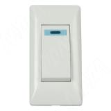 Выключатель врезной с накладкой, белый SC-002