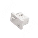 Выключатель прямоугольный, врезной, клавишный, 27х16 мм, белый SW-SN-S