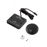 Выключатель кнопочный беспроводной, диммируемый, 12/24В, 60/120Вт, IP20, цвет черный, с крепежом