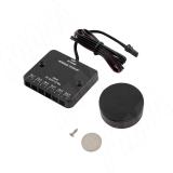 Выключатель сенсорный беспроводной, диммируемый, 12/24В, 60/120Вт, IP20, врезной/накладной, цвет черный, с крепежом