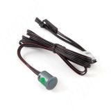 Выключатель сенсорный диммируемый со световой индикацией, врезной, серый металлик, 12/24V, 36/72W