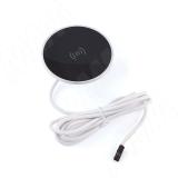 WIZ беспроводное зарядное устройство, врезное,  d=74 мм, черный, 12V, 15W