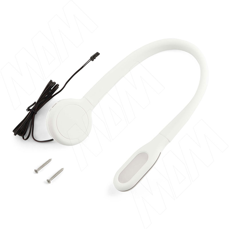 FLEX Светодиодный светильник на гибкой ножке с сенсорным выключателем, 1 USB, 1 USB Type-C, белый, 12V, нейтральный белый 4000К, 1,7W фото товара 5 - FX12-1A1C-TS-WT-NW2