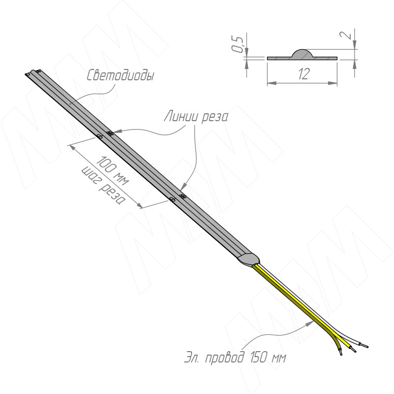 LUX, COB SPI лента светодиодная, бегущая, 420 диодов, 24V, 5 м, CRI 90, холодный белый 6500К, IP20, 11W/1м фото товара 3 - LS24-COB-SPI-CW-11