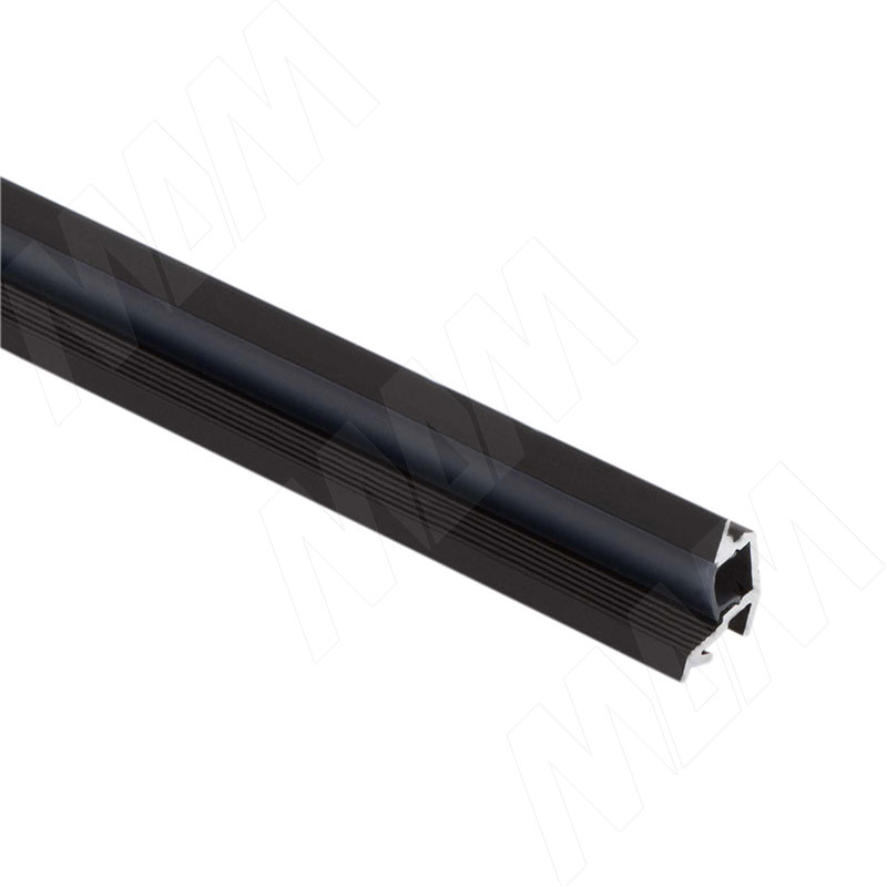Профиль FM10, врезной угловой узкий, для ленты с основанием 5мм, черный, 15х8,5мм, L-2000 фото товара 3 - LSP-FM10-ALU-2000-BL