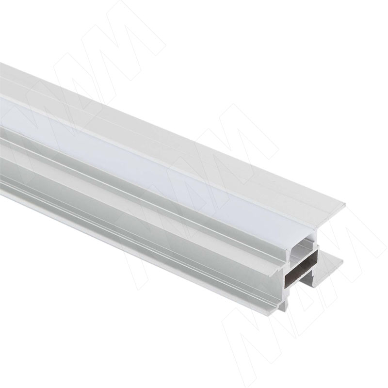 Профиль MR1, для зеркала, серебро, для плоского рассеивателя, L-3000 фото товара 2 - LSP-MR1-ALU-3-AL