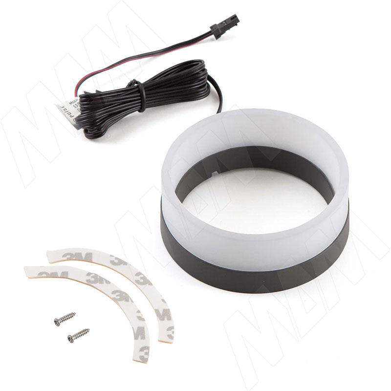 PRISM Светодиодный светильник точечный круглый, серый, 12V, нейтральный белый 4000К, 3.5W фото товара 2 - PR12-RNO-90-GR-NW4