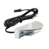 Светодиодный светильник-клипса для стеклянной полки 4-8 мм, хром, 12V, холодный белый 6400К, 0.4W 3-LED 0,4W, фото 1
