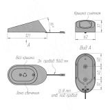 AURA Светильник овальный, черный, 12V, 2,5W AU12-NO-BL-NW3, фото 2