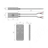 Диммер с пультом ДУ, 2.4ГГц, для монохромной светодиодной ленты CORE-S-RC-WH, фото 2