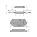 STANDART Диммер с пультом ДУ, 433 МГц, для светодиодной ленты RGB CORE-ST-RGB-RC-BL, фото 1
