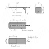 CURVE Светильник светодиодный, угловой, серебро, 12V, нейтральный белый 4000К, 3,5W CU12-160NO-MCR-NW4, фото 3