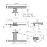 LADY Светодиодный светильник для верхней подсветки, черный, 220V, 700 мм, теплый белый, 13W LD220-700-BLWW13, фото 5