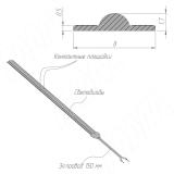 LUX, COB лента светодиодная, 528 диодов, 24V, свободная резка, 5 м, CRI 90, холодный белый 6500К, IP20, 10W/1м LS24-COB-CW-FC-10, фото 2