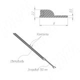 LUX, COB лента светодиодная, 480 диодов, 24V, боковое свечение, свободная резка, 5 м, CRI 90, нейтральный белый 4000К, IP20, 10W/1м LS24-COB-NW-SVFC-10, фото 2
