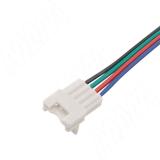 SLIM Коннектор для ленты 10 мм RGB, к блоку питания, провод 150 мм, IP20 LSA-10R4-SL-SP-15-20, фото 1