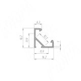 Профиль СМ1, угловой, черный, 16х16мм, L-2000 LSP-CM1-ALU-2000-BL, фото 2