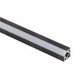 Профиль CM7, угловой узкий, для ленты с основанием 5мм, черный, 11х11мм, для углового рассеивателя, L-2000 LSP-CM7-ALU-2000-BL, фото 1