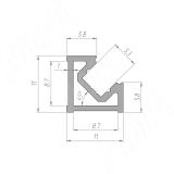 Профиль CM7, угловой узкий, для ленты с основанием 5мм, белый матовый, 11х11мм, для углового рассеивателя, L-3000 LSP-CM7-ALU-3000-WHM, фото 3