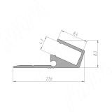 Профиль CМ9, угловой, золото, для ленты шириной 5мм, для гибкого рассеивателя, L-3000 LSP-CM9-ALU-3-GL, фото 2