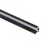 Профиль FM10, врезной угловой узкий, для ленты с основанием 5мм, черный, 15х8,5мм, L-2000 LSP-FM10-ALU-2000-BL, фото 1