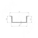 Профиль FM3, врезной широкий, серебро, 34х12мм, L-2000 LSP-FM3-ALU-2000-0, фото 3